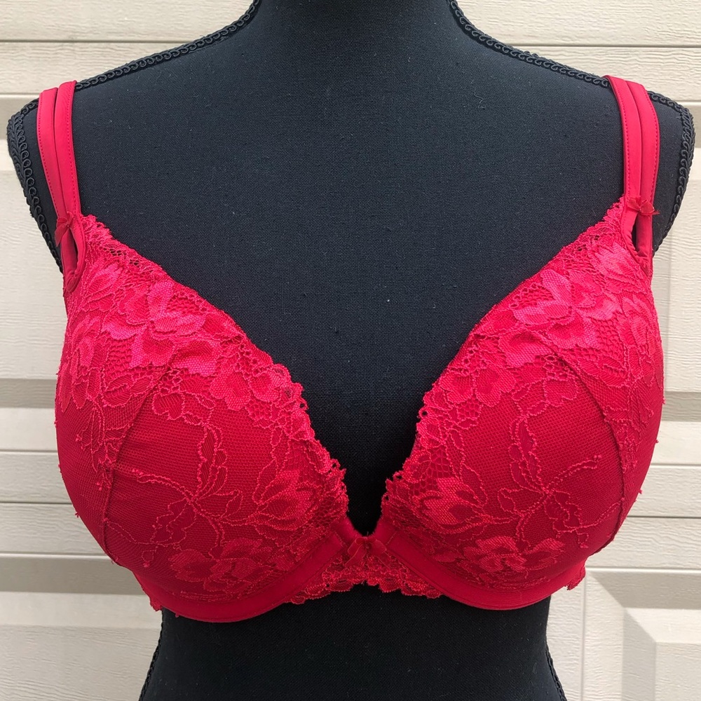 Torrid Red Lace Push-up Bra